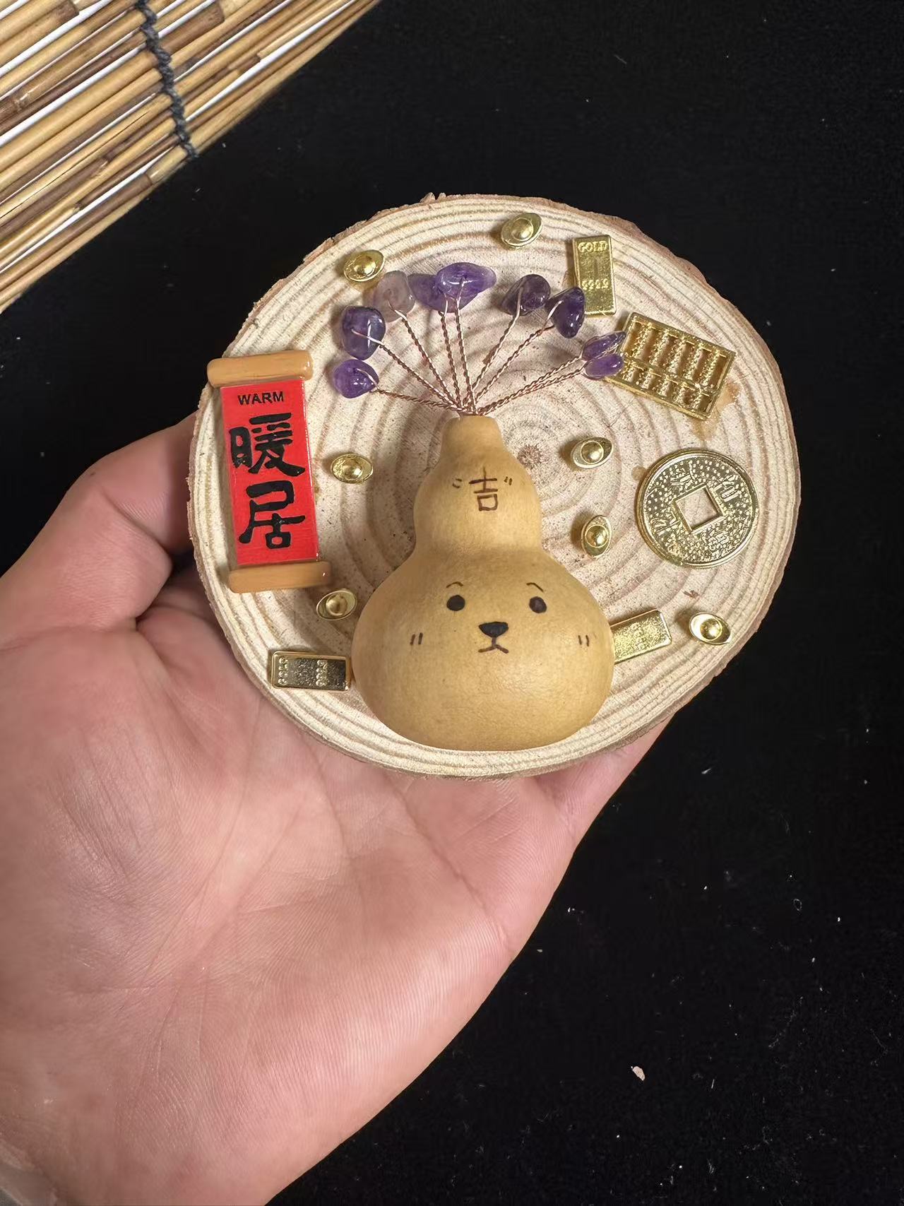 (011)Handmade Gourd Fridge Magnets