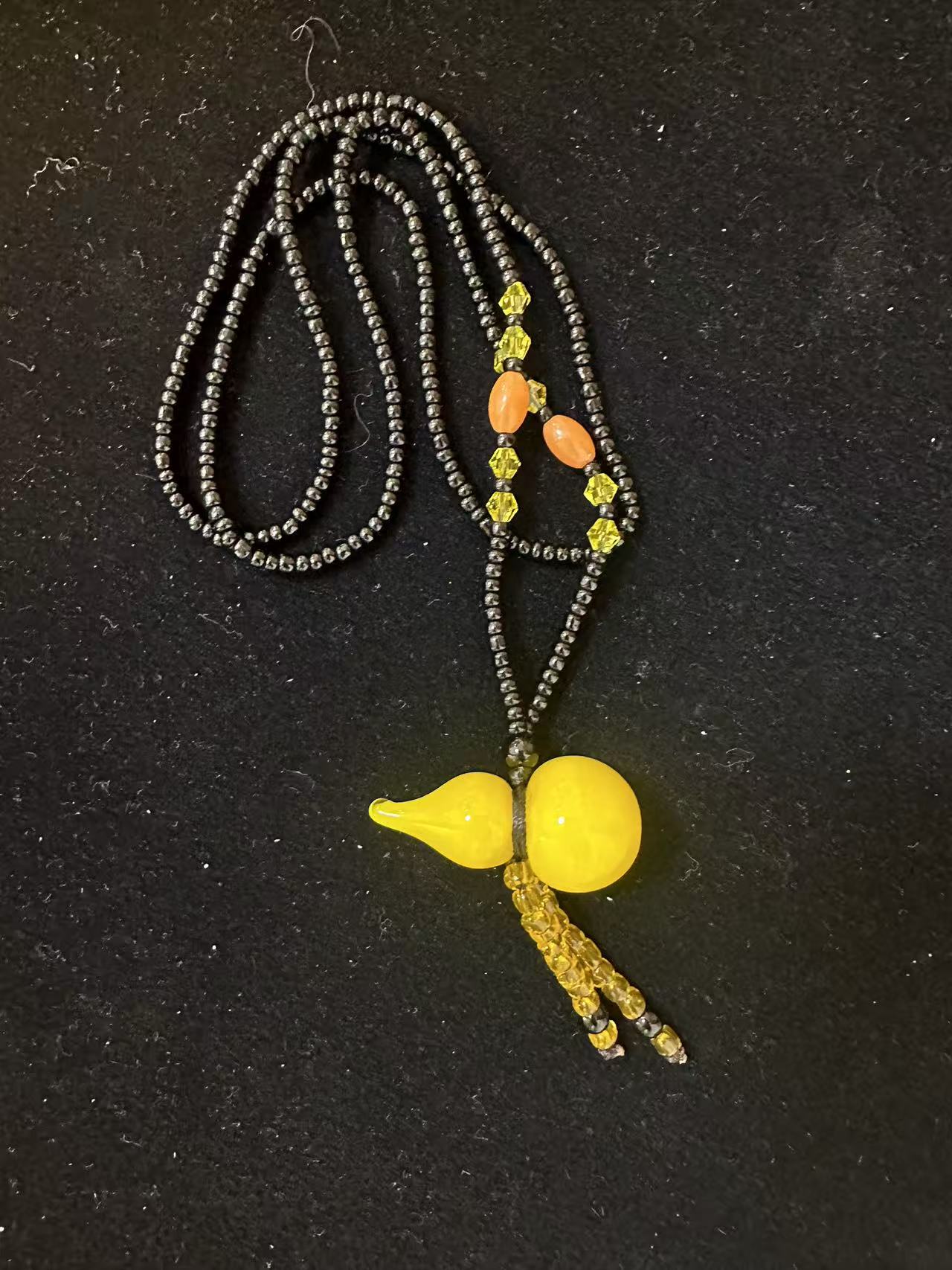 Glass gourd pendant